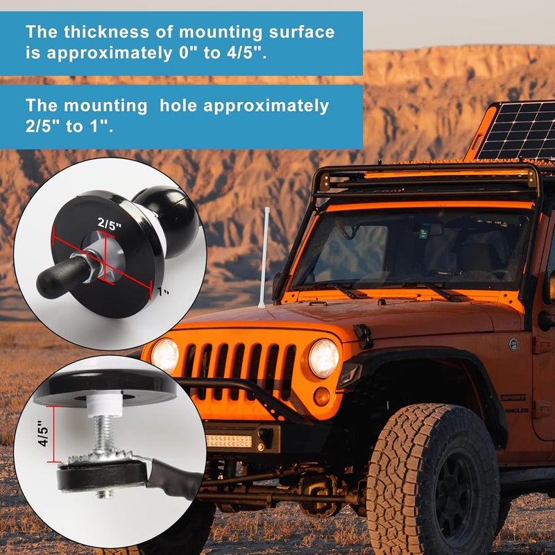 JSZAAHZ Universal Boat Radio Antenna - Flexible Mast for AM/FM, Yacht, Pontoon, Golf Cart, ATV, UTV, RV, Excavator, Tractor & Car Stereo - Image 4